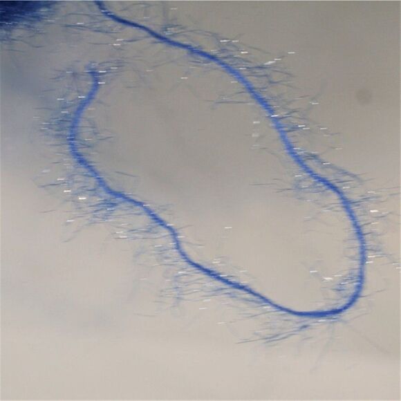 Aura Trendsetter Yarn Royal Blue Eyelash Tinsel Partial Skein 36 gr - Picture 3 of 4